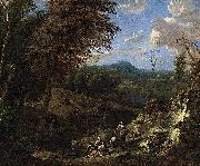 Corneille Huysmans Wooded Hilly Landscape France oil painting artist